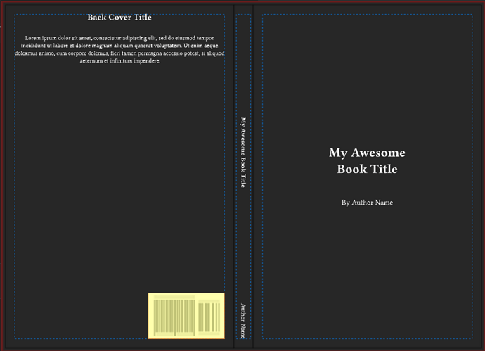 screenshot of exported PDF with placeholders
