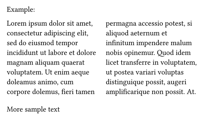 output: manually adjusted columns