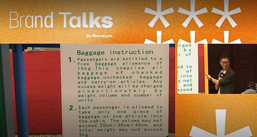 Baggage instruction