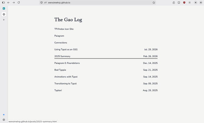 My Personal Blog (The Gao Log)