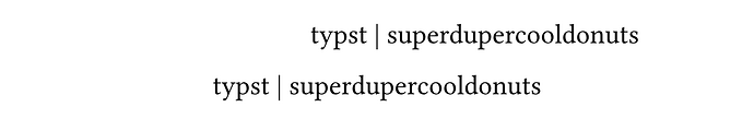 output: first one is centered around |, second is centered as a whole