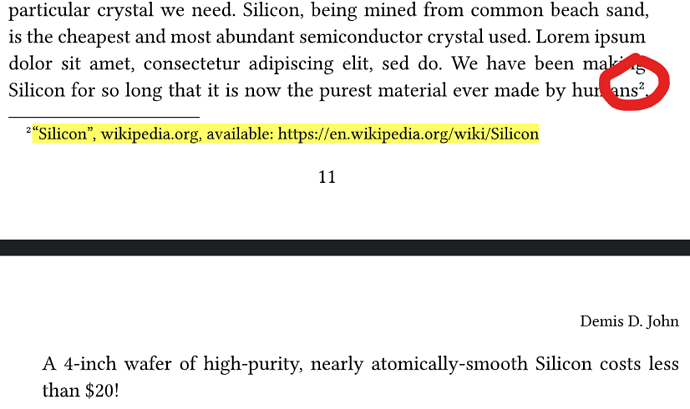 correct footnote w/ #lorem(10)