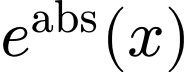 e^"abs" (x)