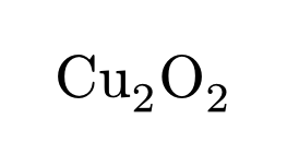 Cu2O2 (no italic O)