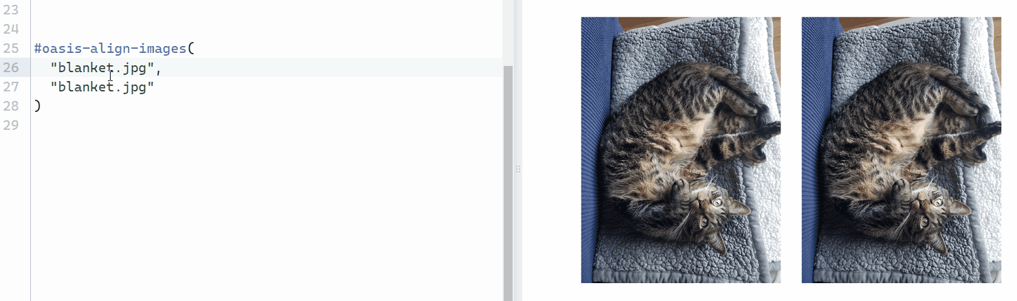 Image alignment example